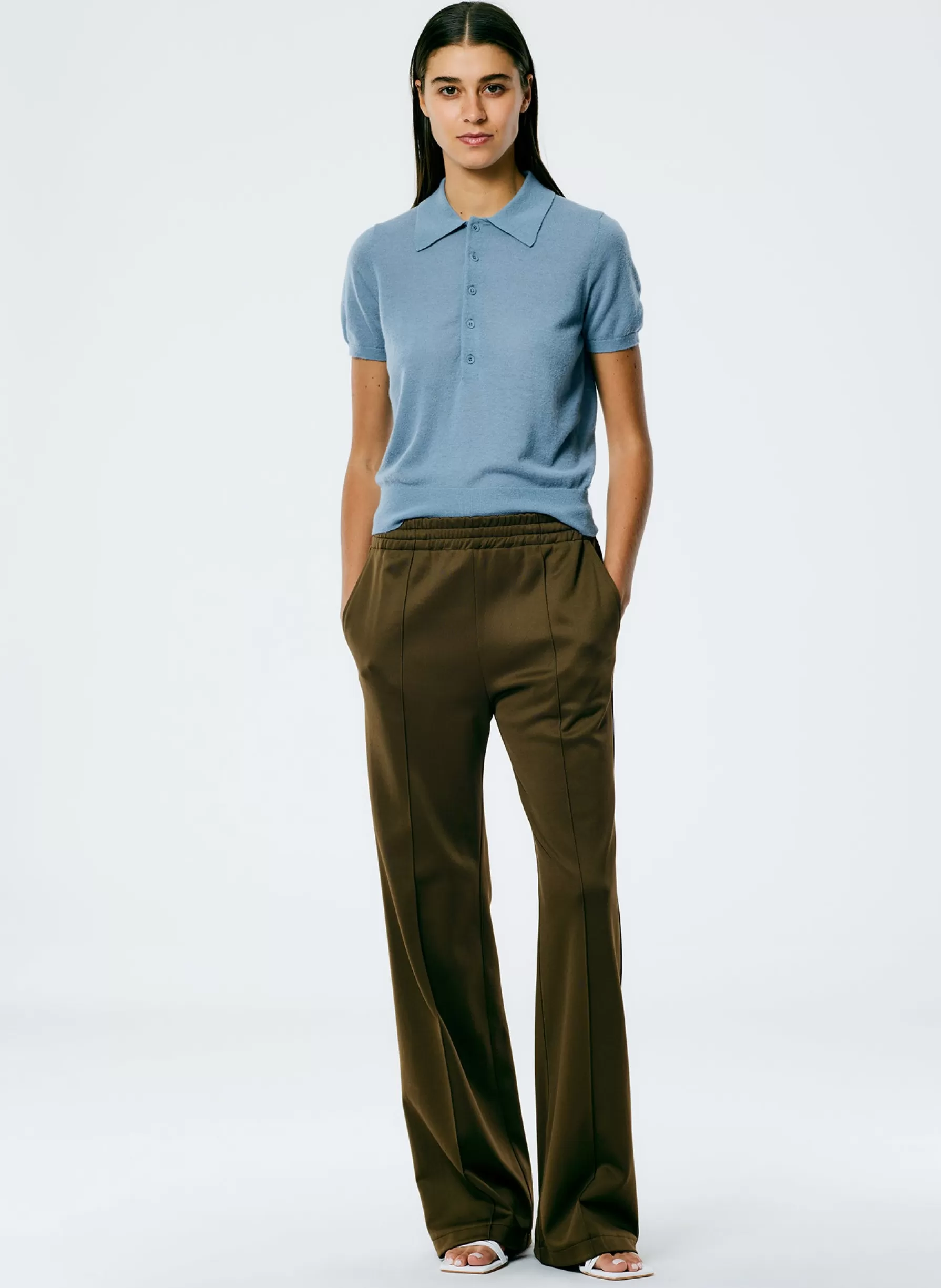 Tibi Active Knit Scottie Jogger Wood Best Sale