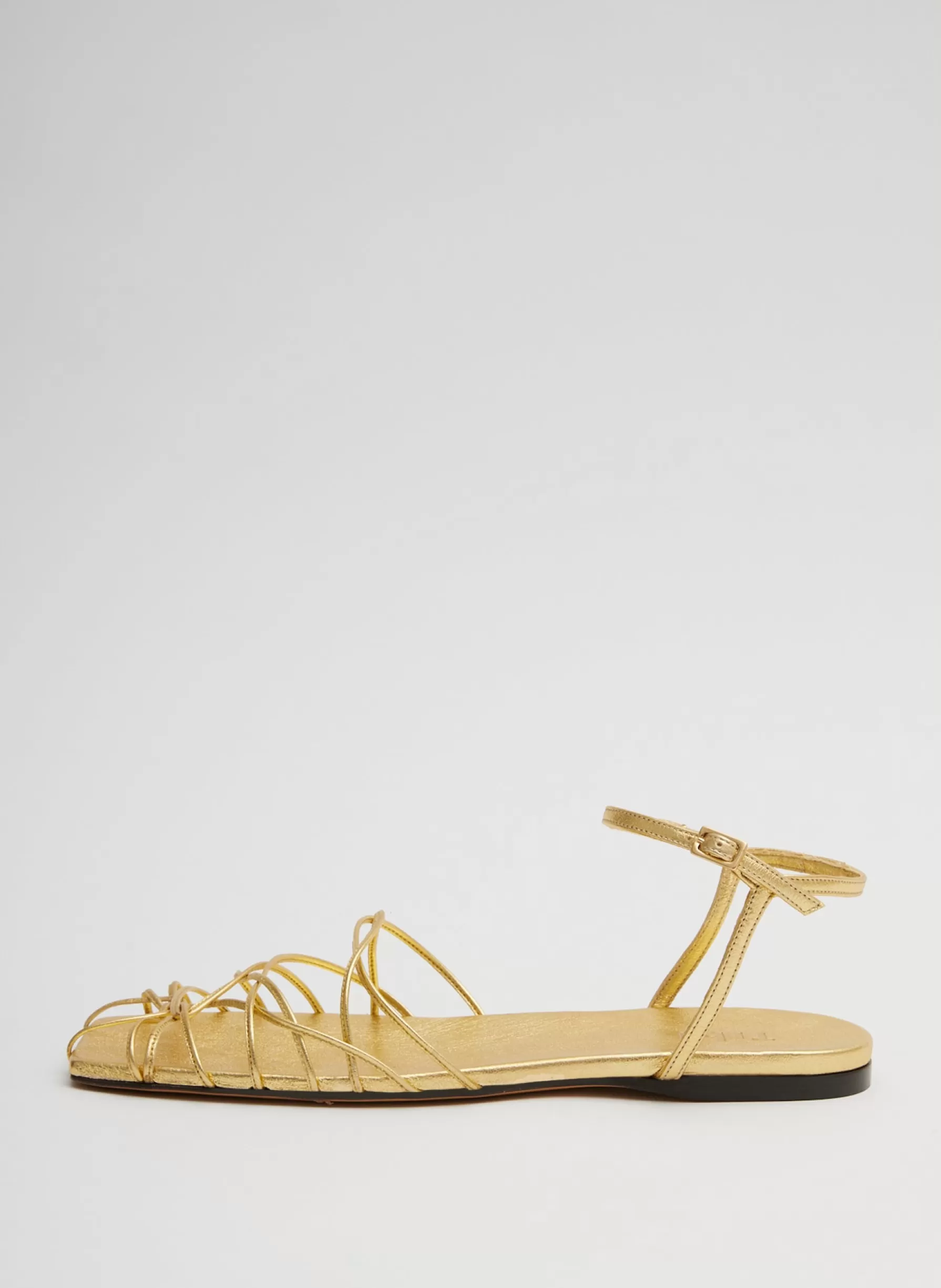 Tibi Berneice Kidskin Sandal Gold Best Sale