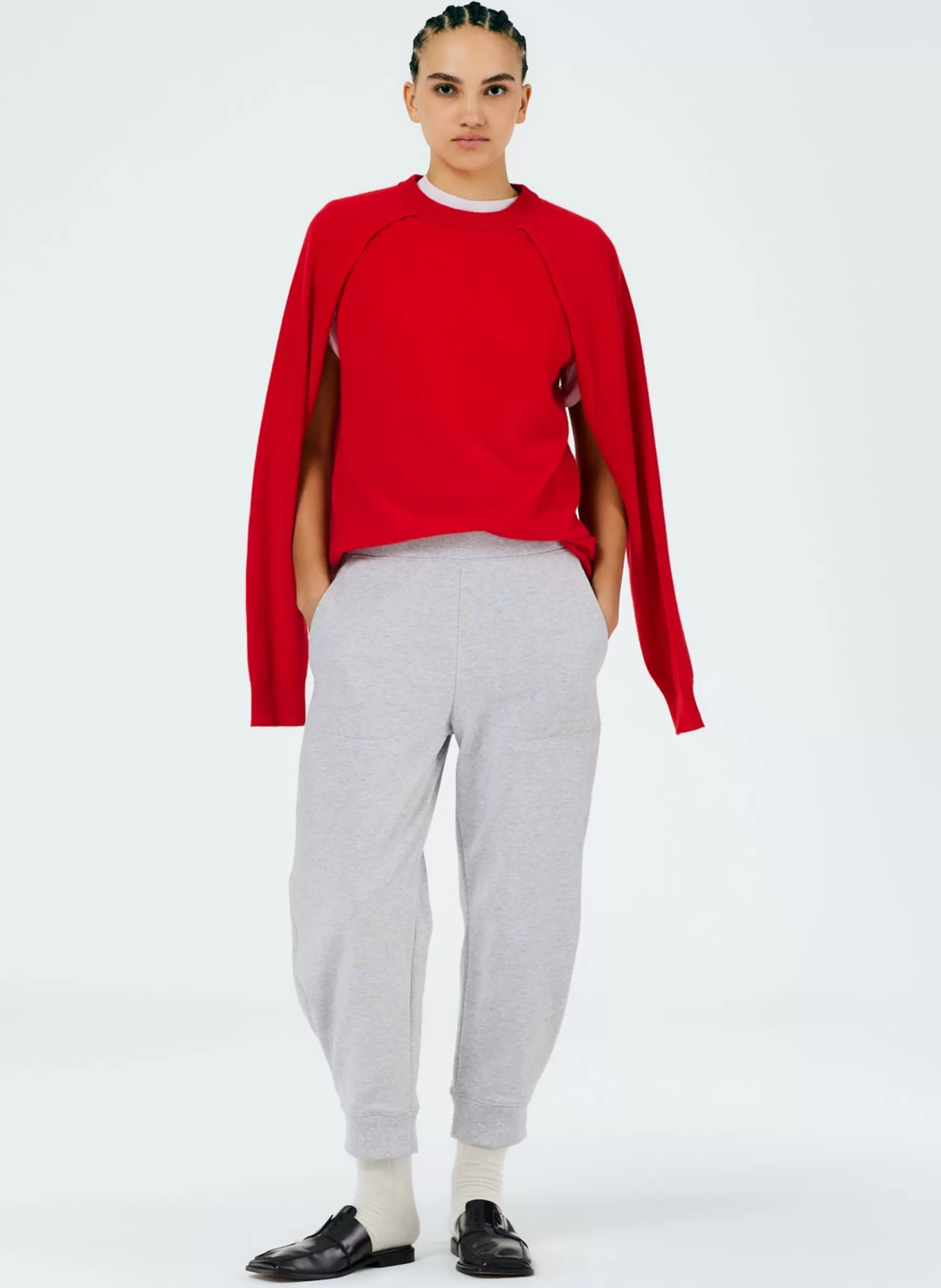 Tibi Calder Sweatpant Heather Grey Online