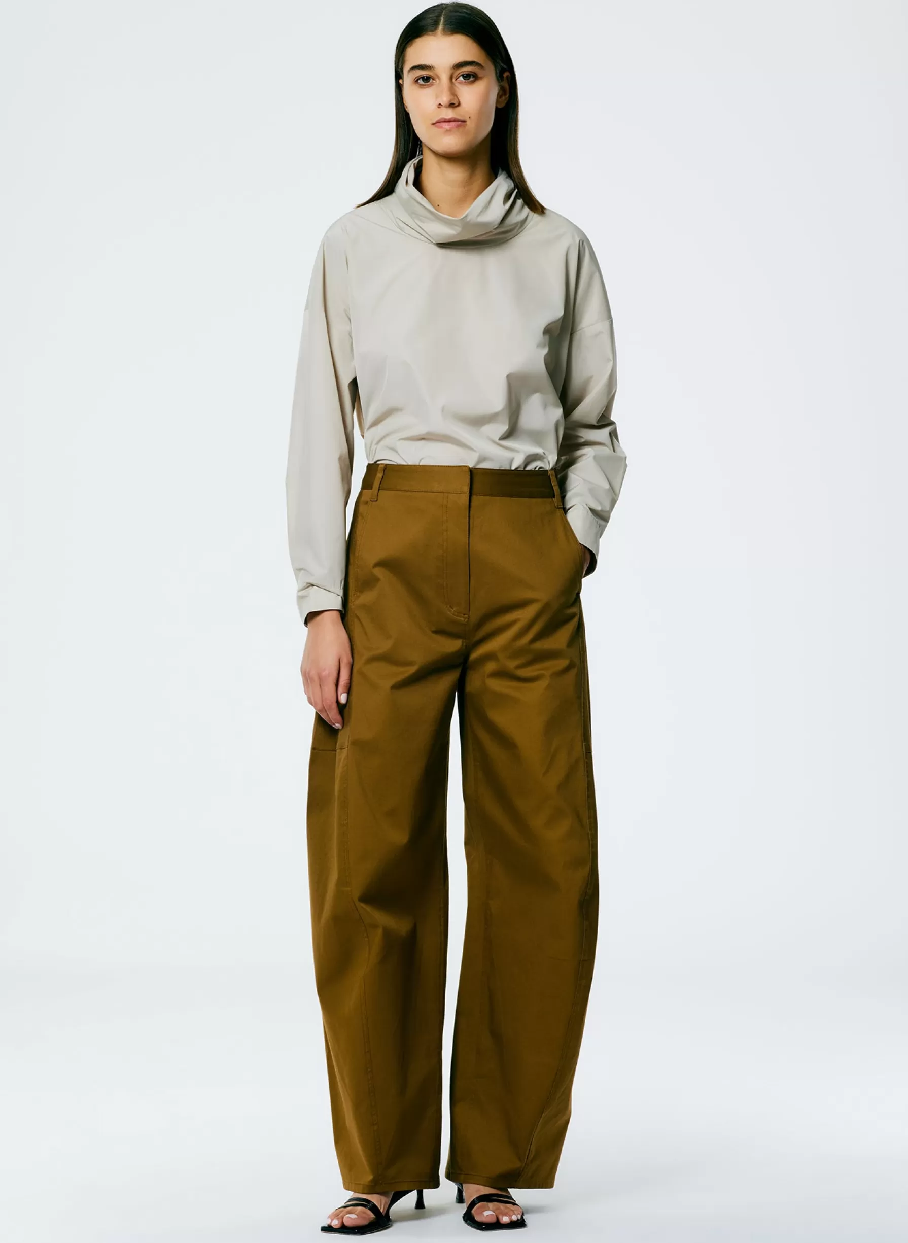 Tibi Chino Sid Pant - Petite Caramel New