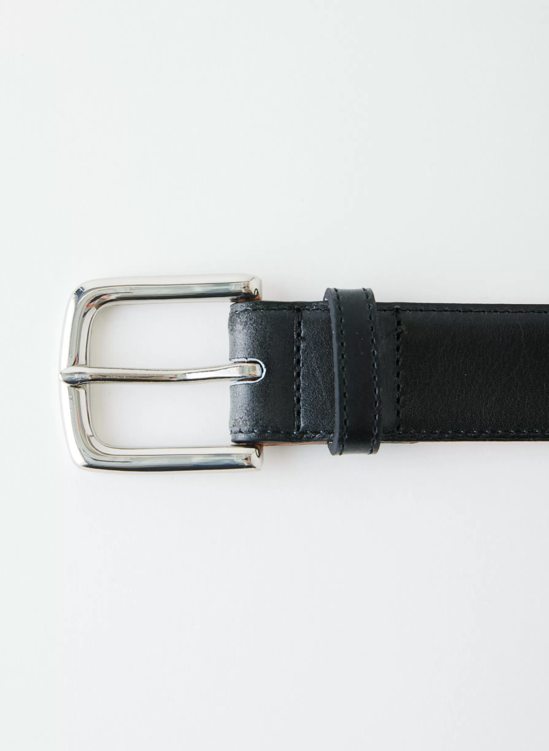 Tibi Classic Men's Leather Belt Black Online