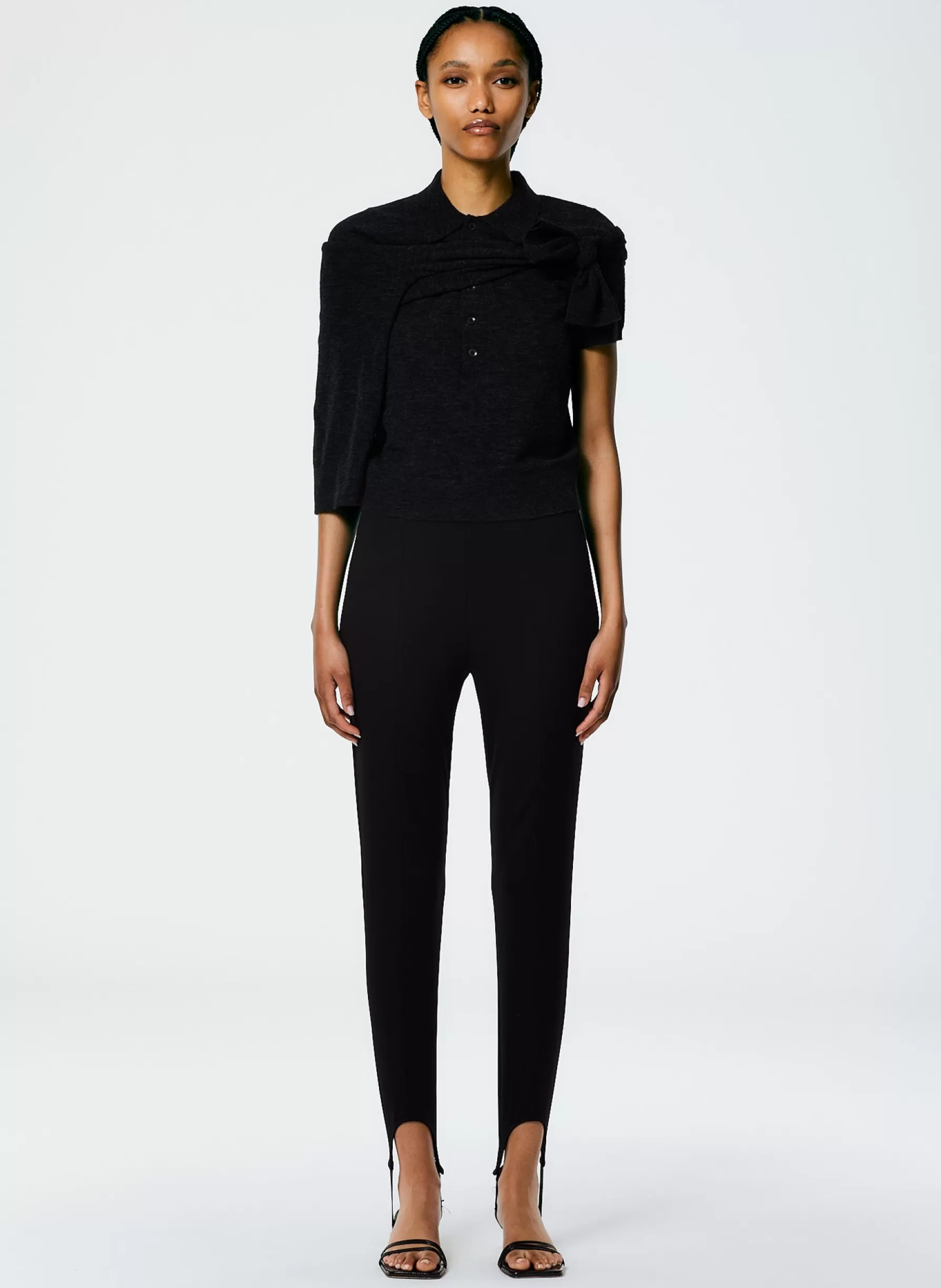 Tibi Compact Ultra Stretch Knit Stirrup Legging Black Online