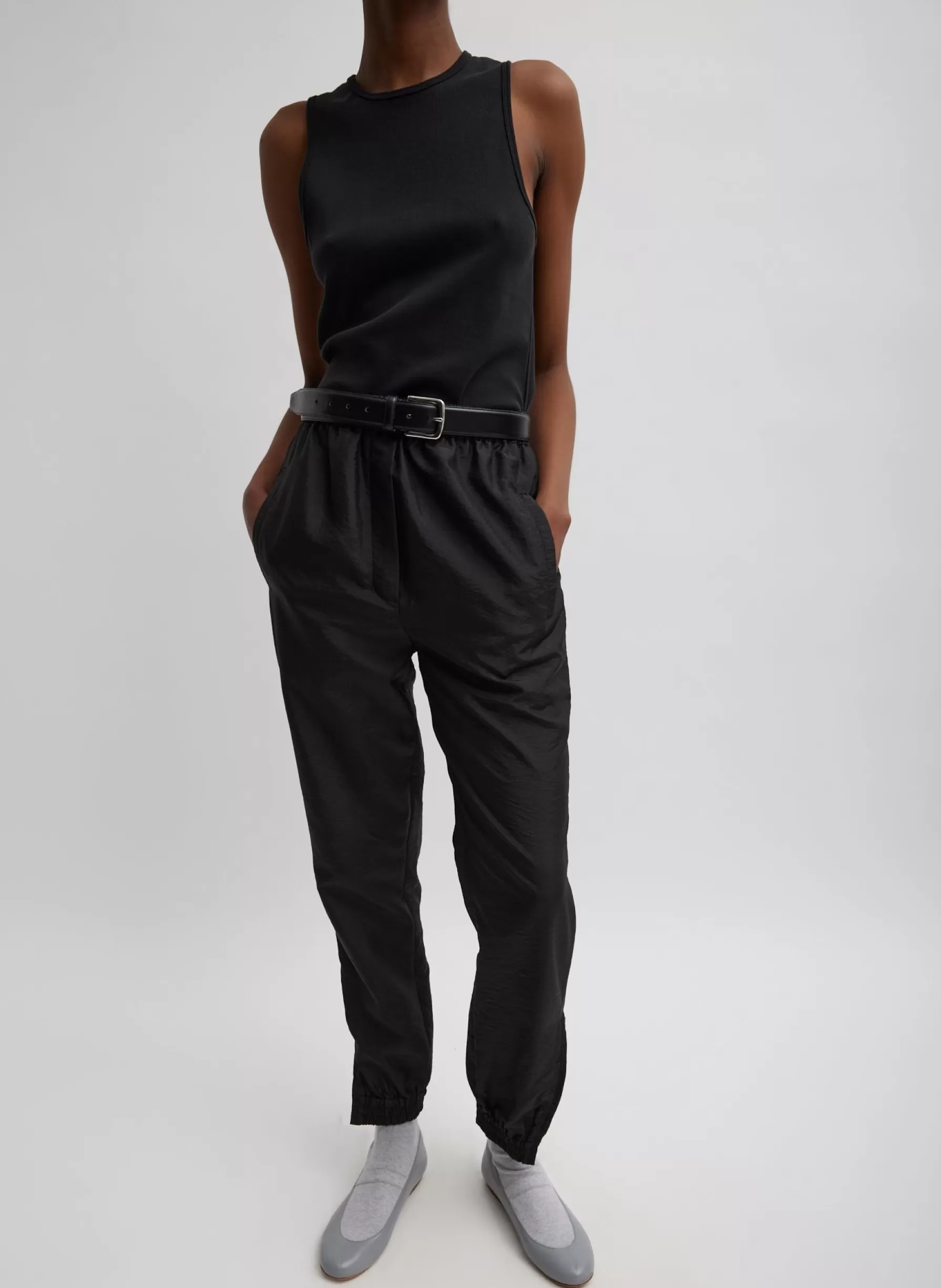 Tibi Crispy Nylon Kat Jogger Black Store