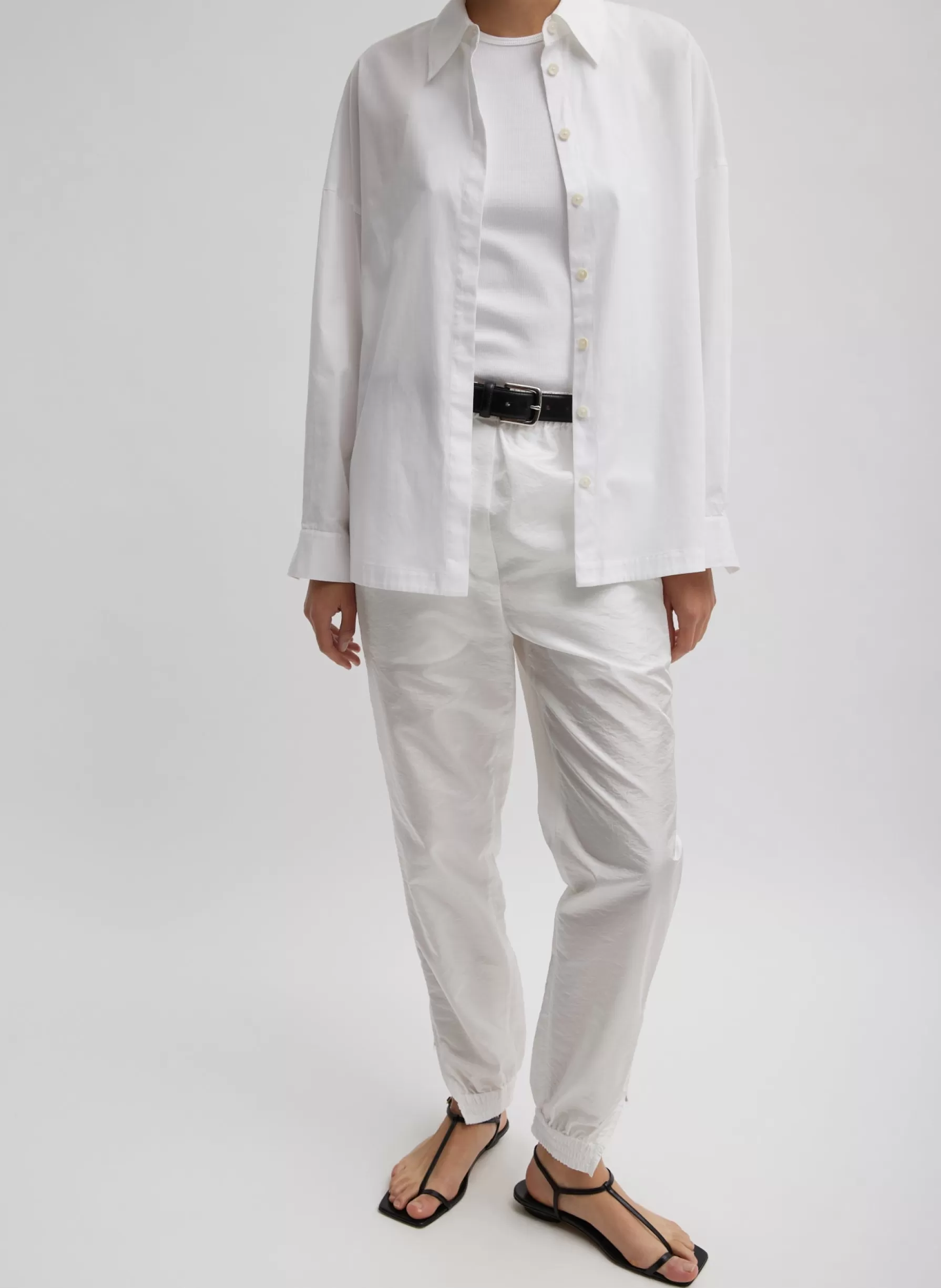 Tibi Crispy Nylon Kat Jogger White Best Sale