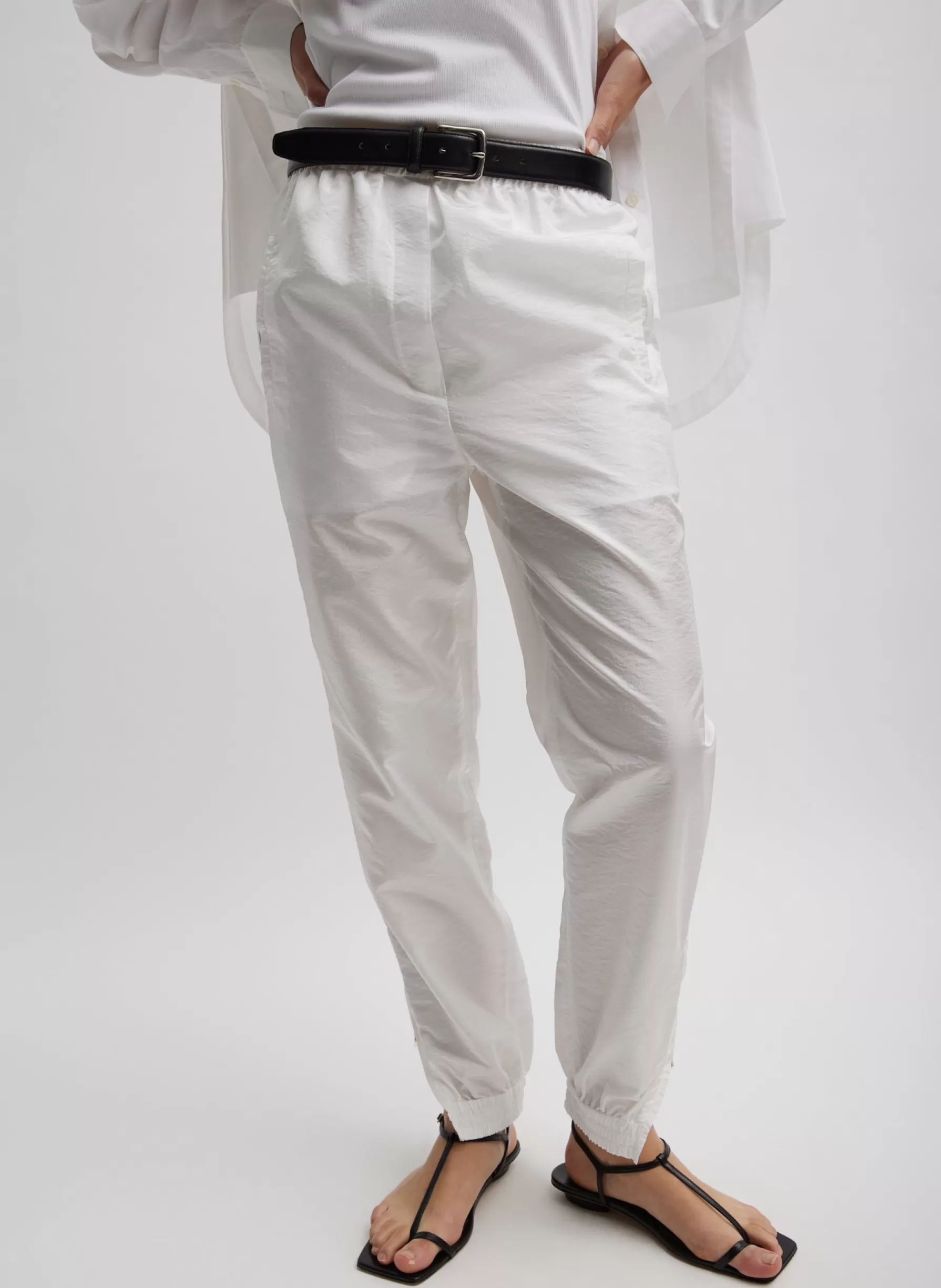 Tibi Crispy Nylon Kat Jogger White Best Sale