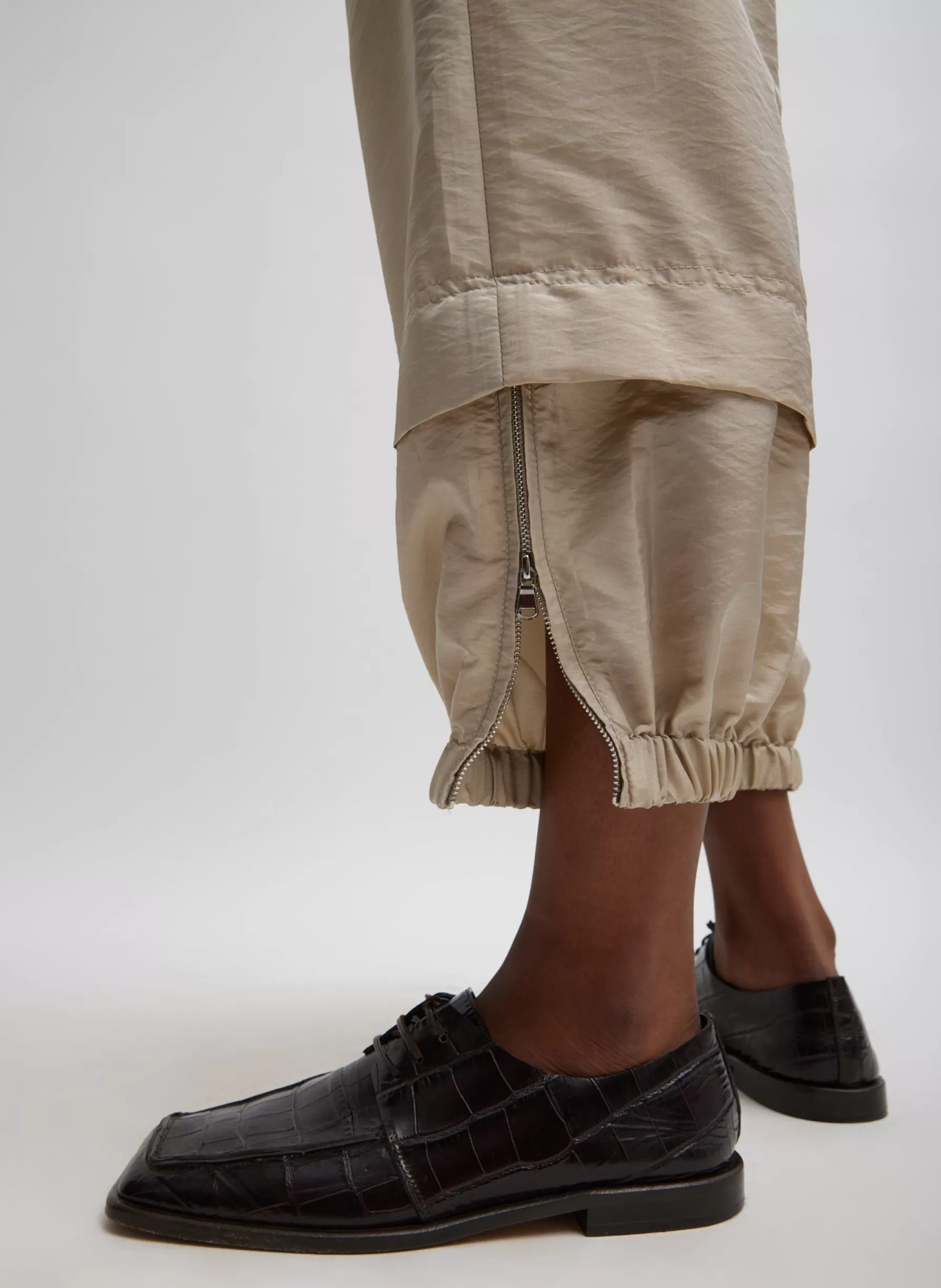 Tibi Crispy Nylon Wilt Pull On Jogger Desert Sand Cheap