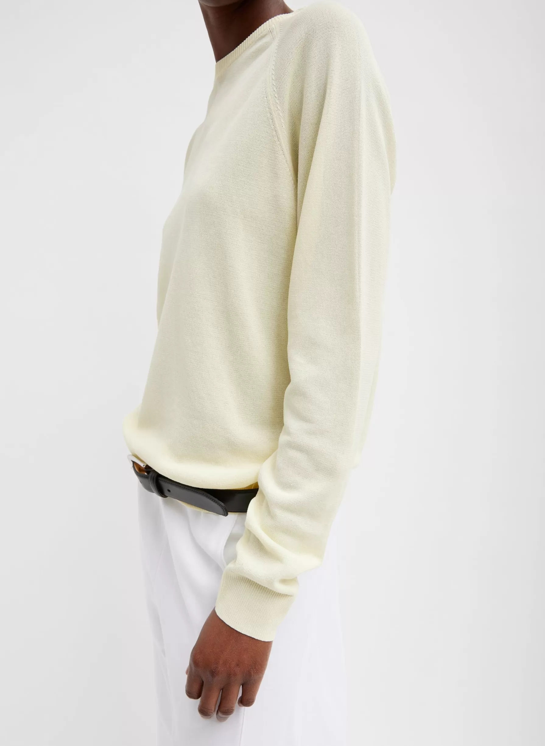 Tibi Crispy Sweater Pullover Butter Discount