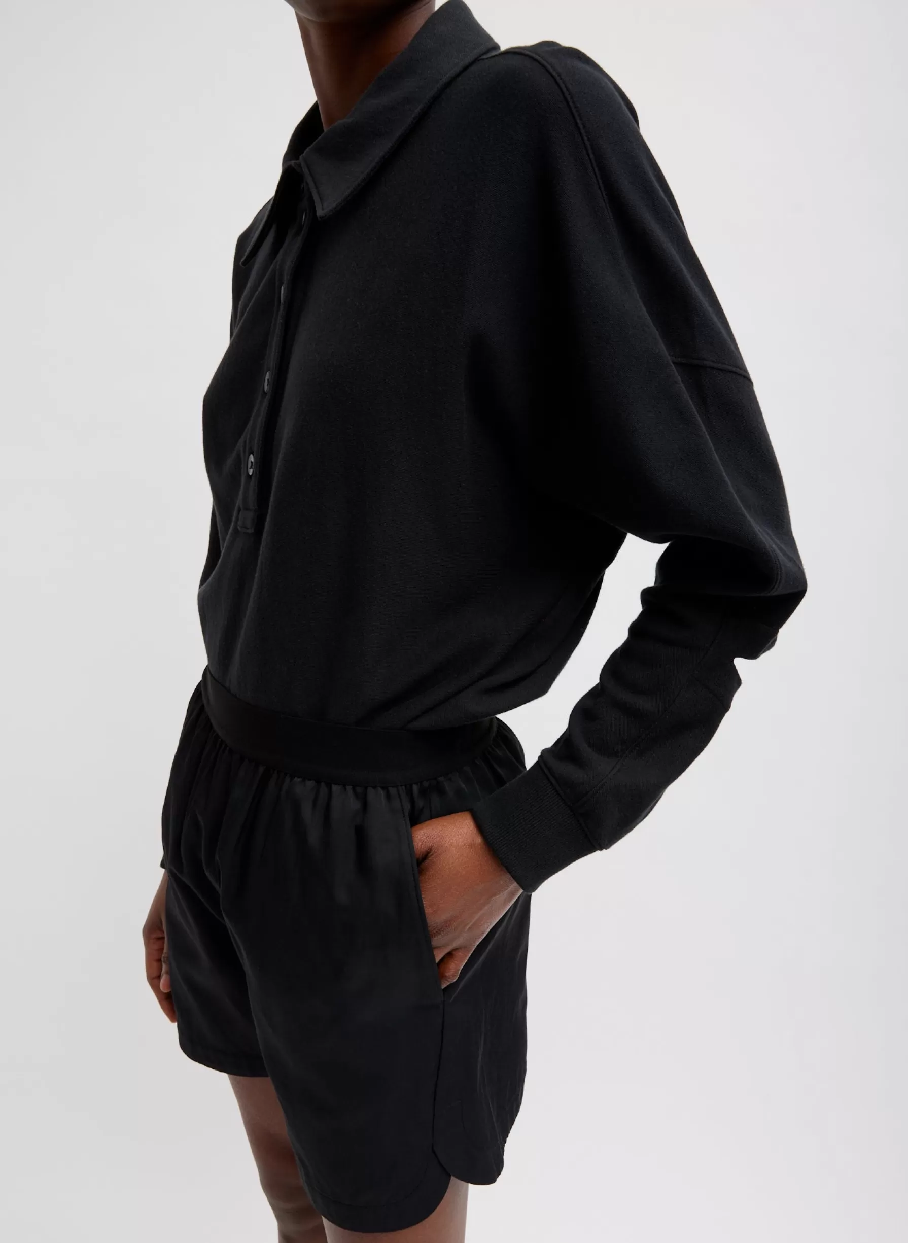 Tibi Drapey Suiting Pull On Short Black Hot