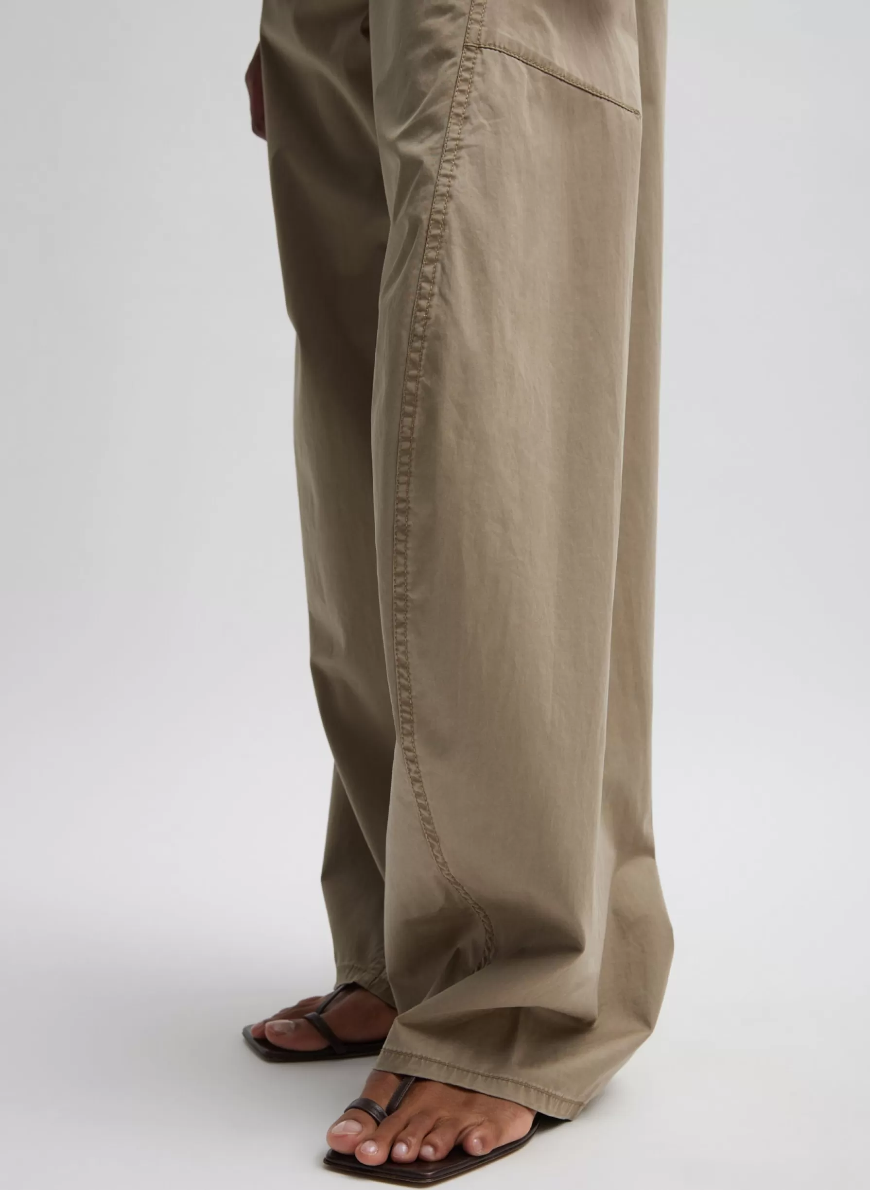 Tibi Garment Dyed Silky Cotton Sid Chino Pant Acorn Cheap