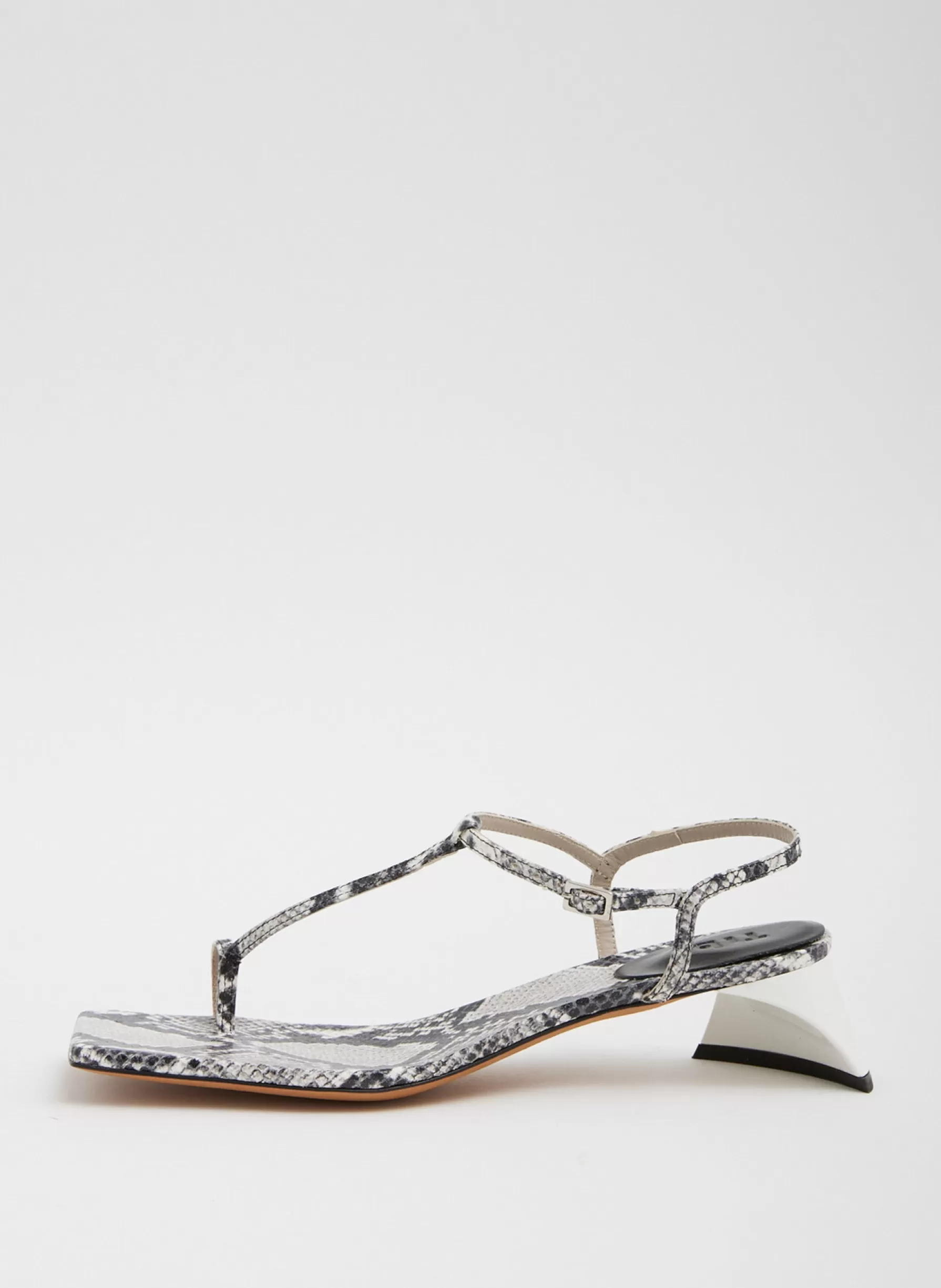 Tibi Georgia Embossed Snake Sandal Grey Embossed Snake Best Sale