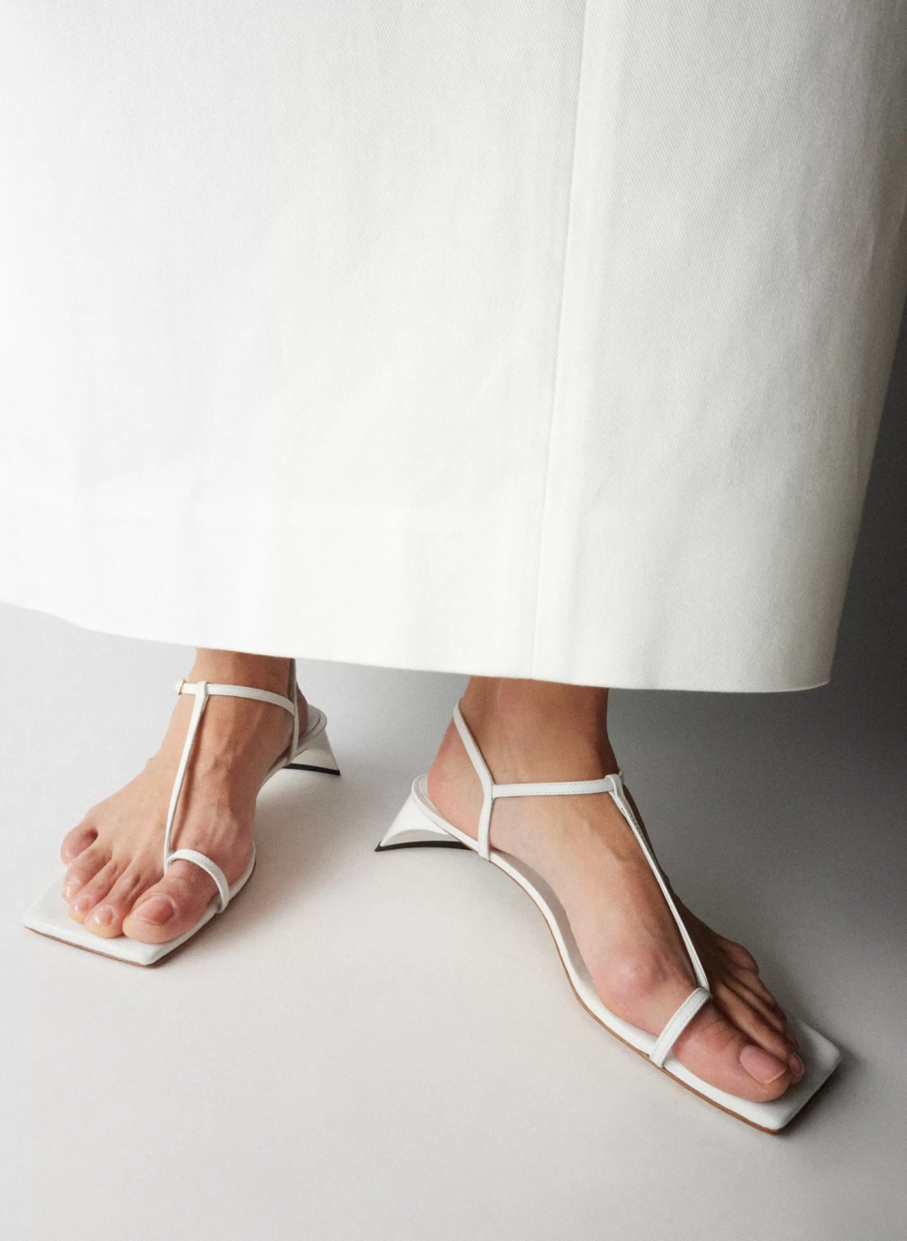 Tibi Georgia Sandal Optic White Hot