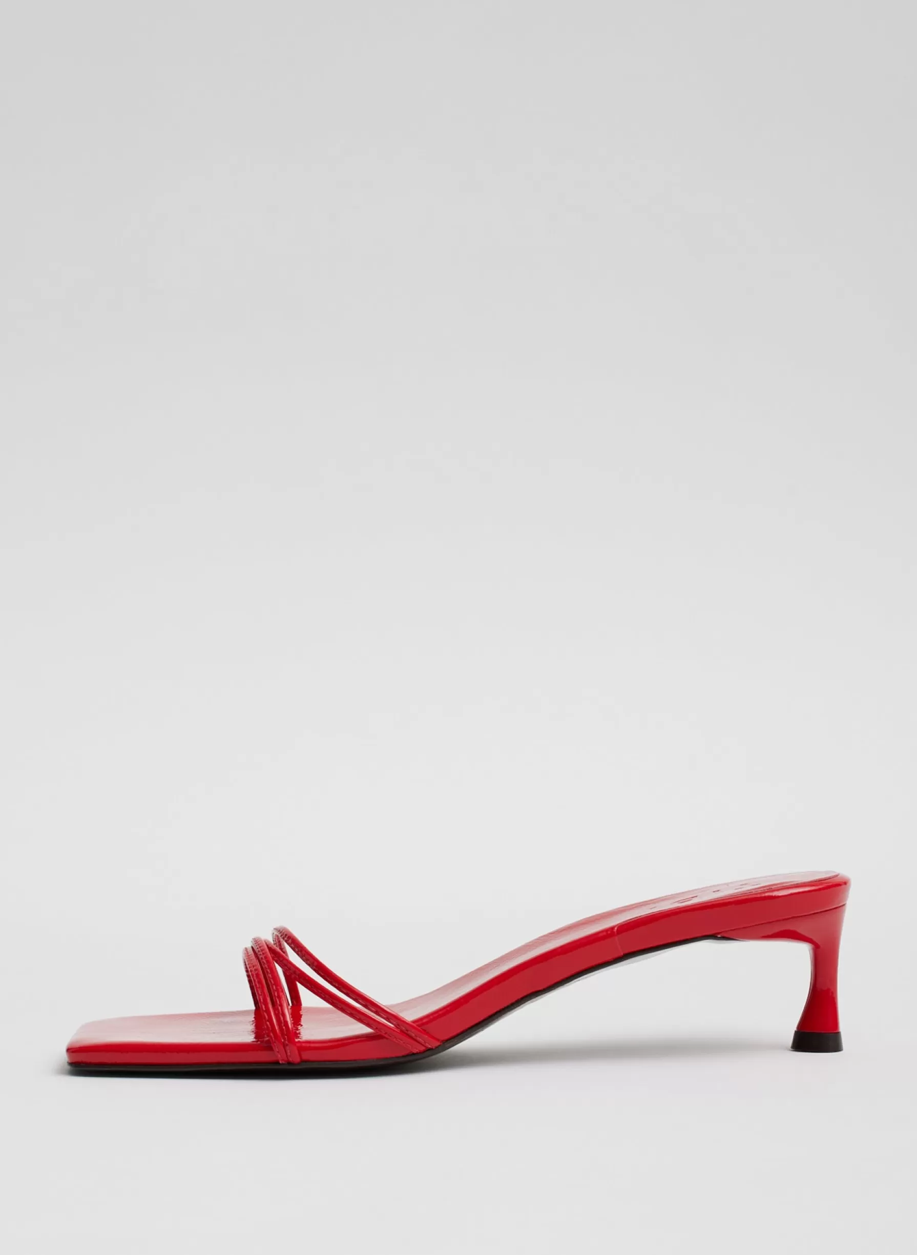 Tibi Jim Naplack Sandal Cherry Red Best Sale