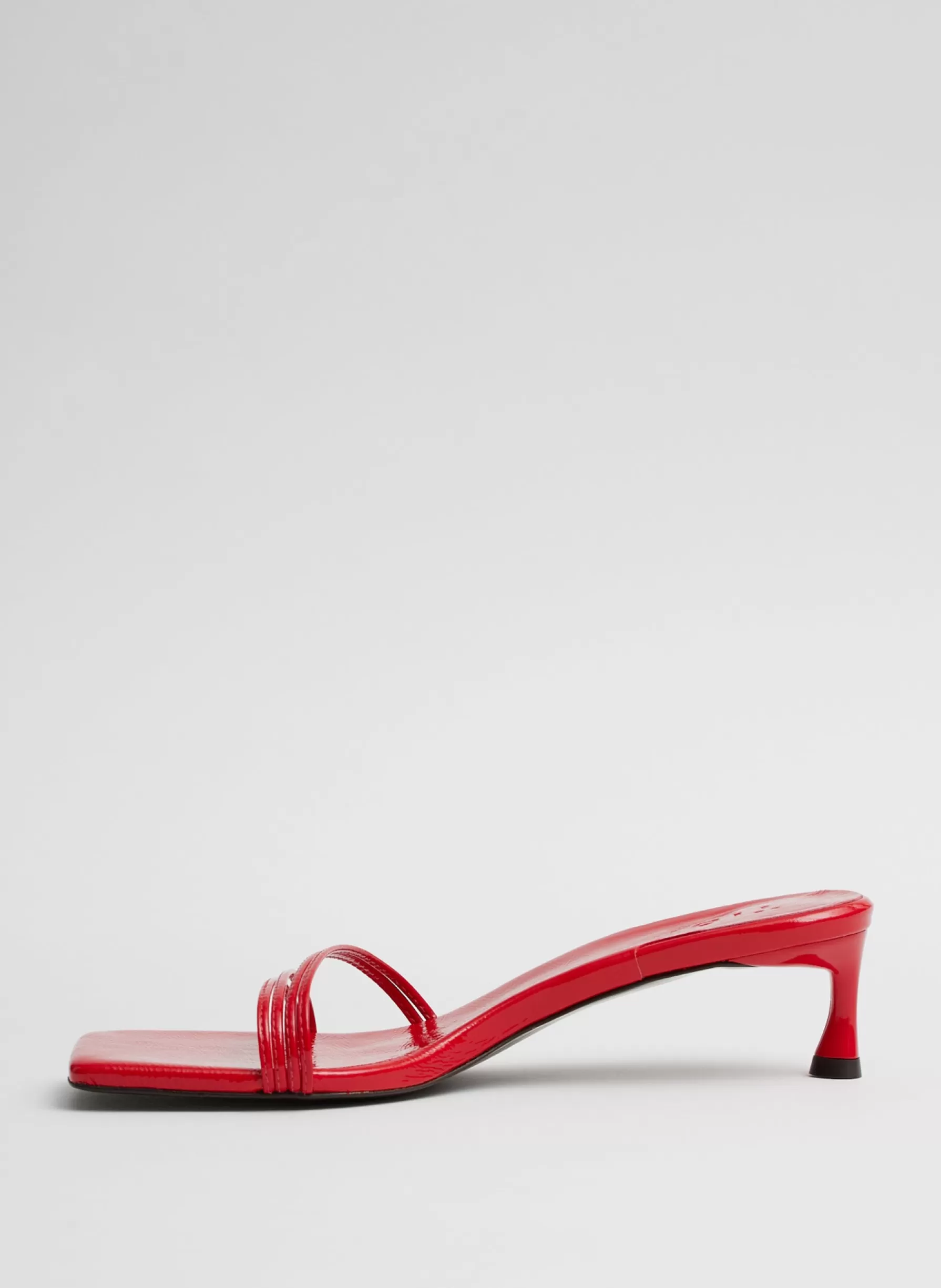 Tibi Jim Naplack Sandal Cherry Red Best Sale