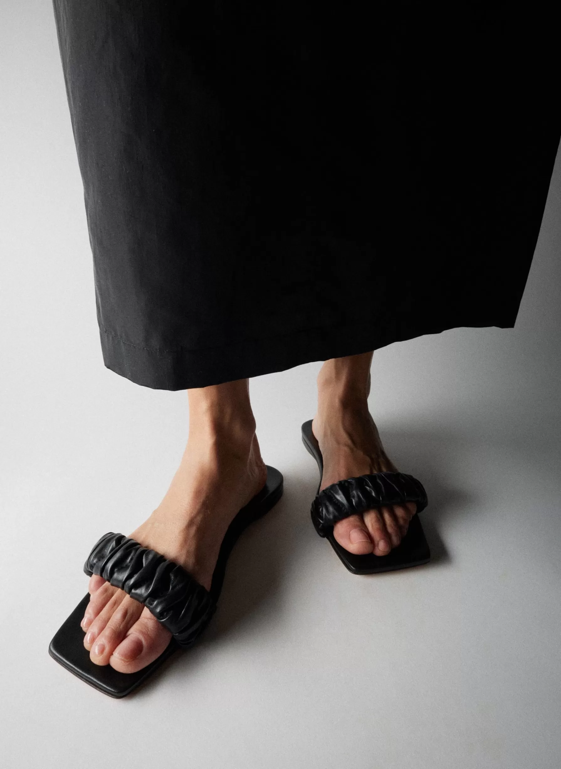 Tibi Jordan Nappa Sandal Black Outlet