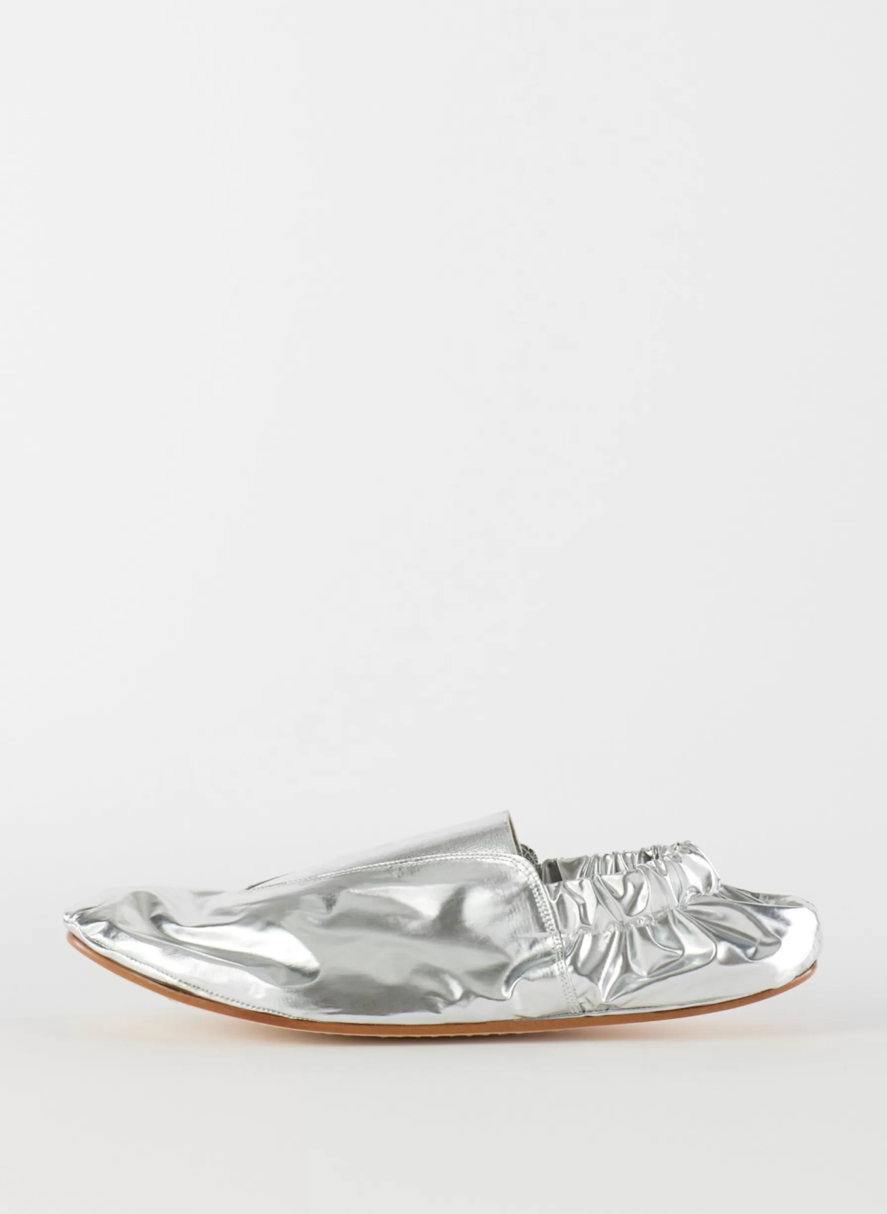 Tibi Metallic Mikhail Flat Silver Discount