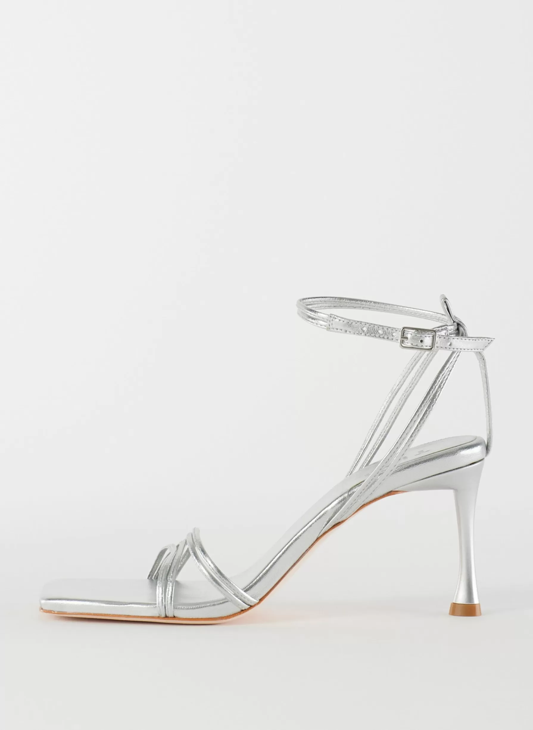 Tibi Metallic Nappa Guy Sandal Silver Outlet