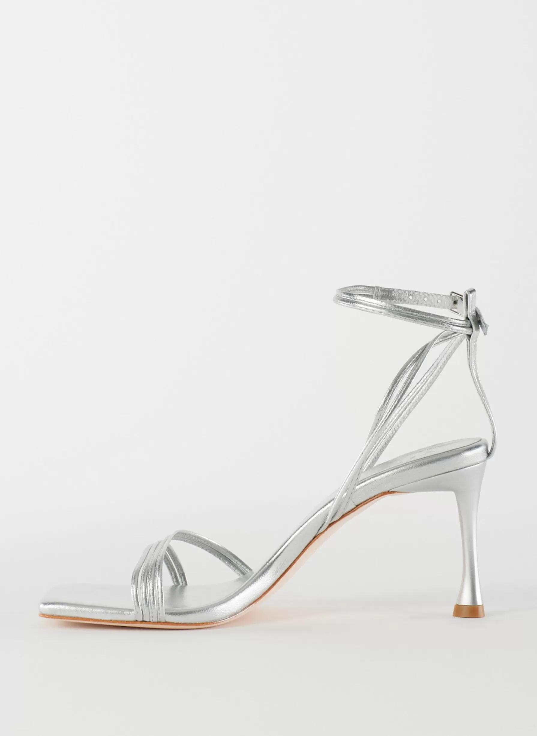 Tibi Metallic Nappa Guy Sandal Silver Outlet