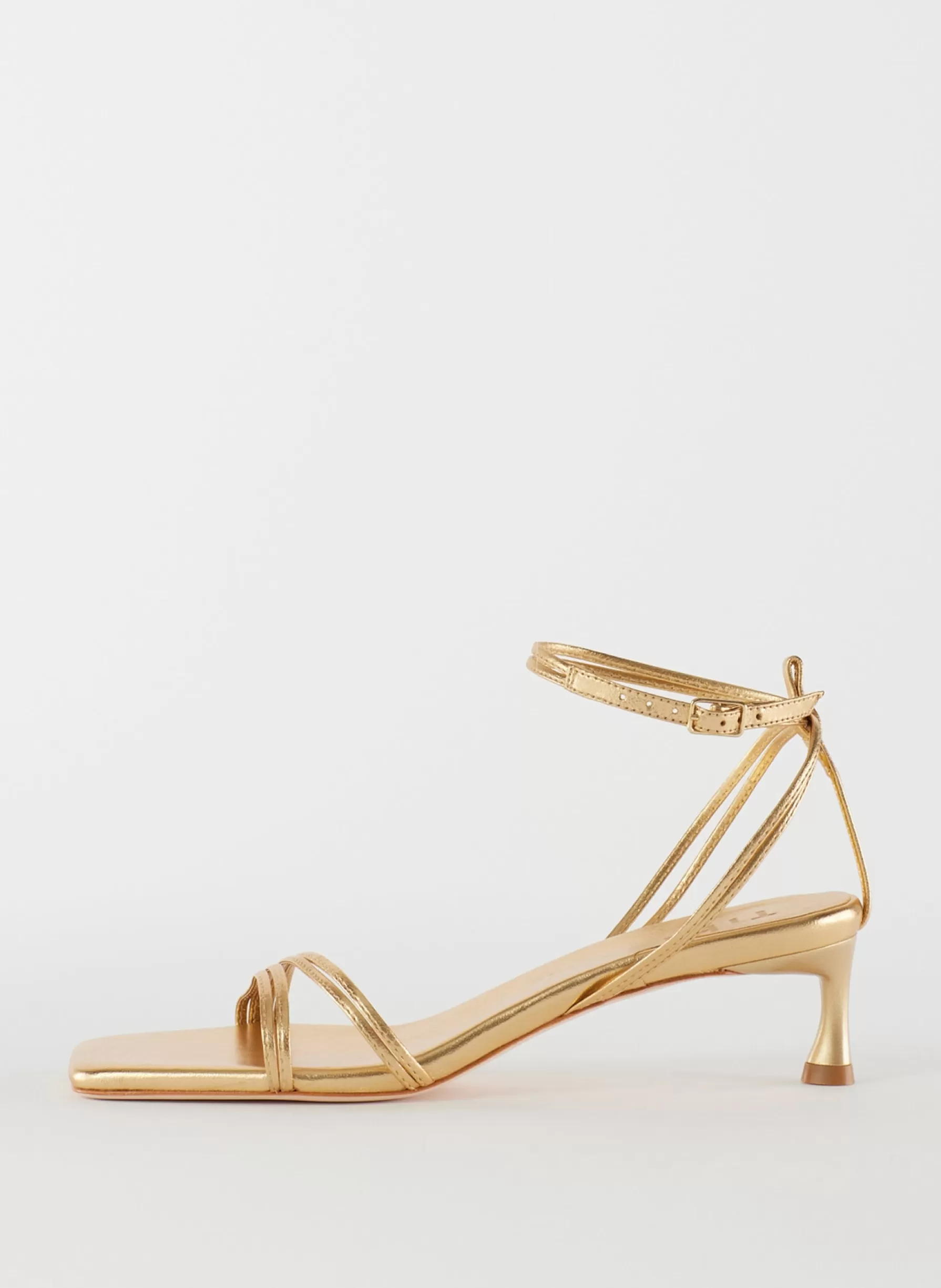 Tibi Metallic Nappa Harper Sandal Gold Online