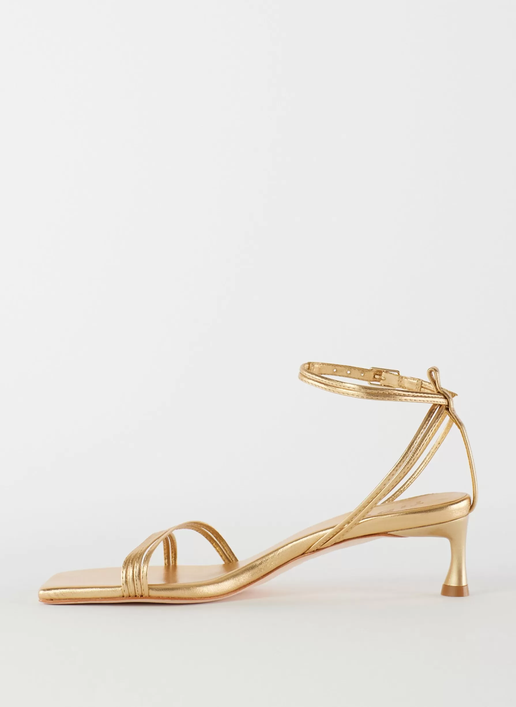 Tibi Metallic Nappa Harper Sandal Gold Online