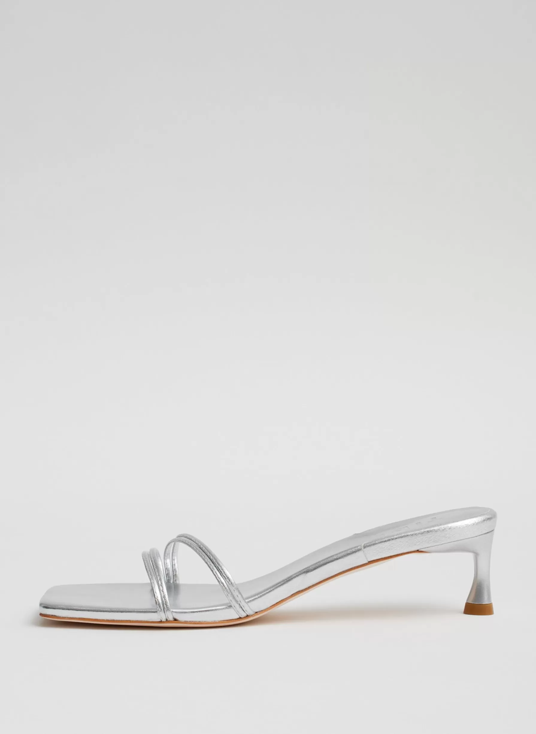 Tibi Metallic Nappa Jim Sandal Silver Online