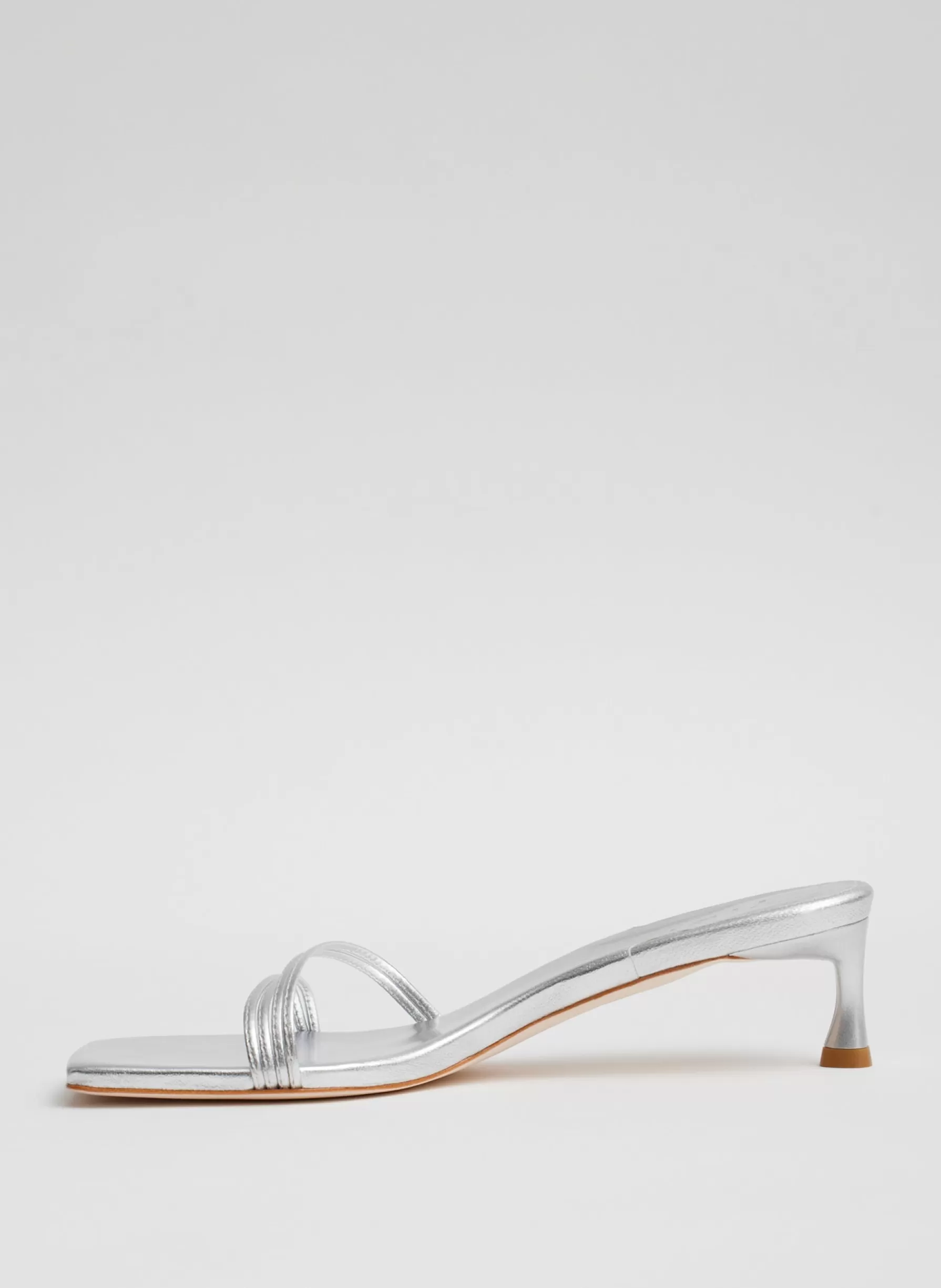 Tibi Metallic Nappa Jim Sandal Silver Online