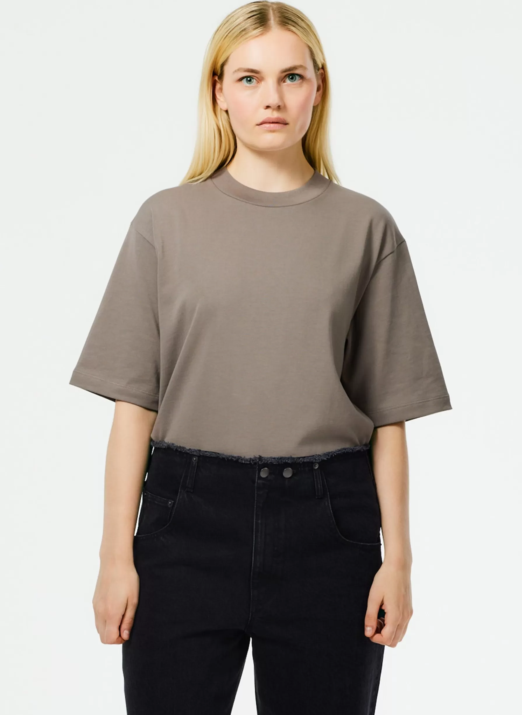 Tibi Perfect Unisex T-Shirt Basalt Discount