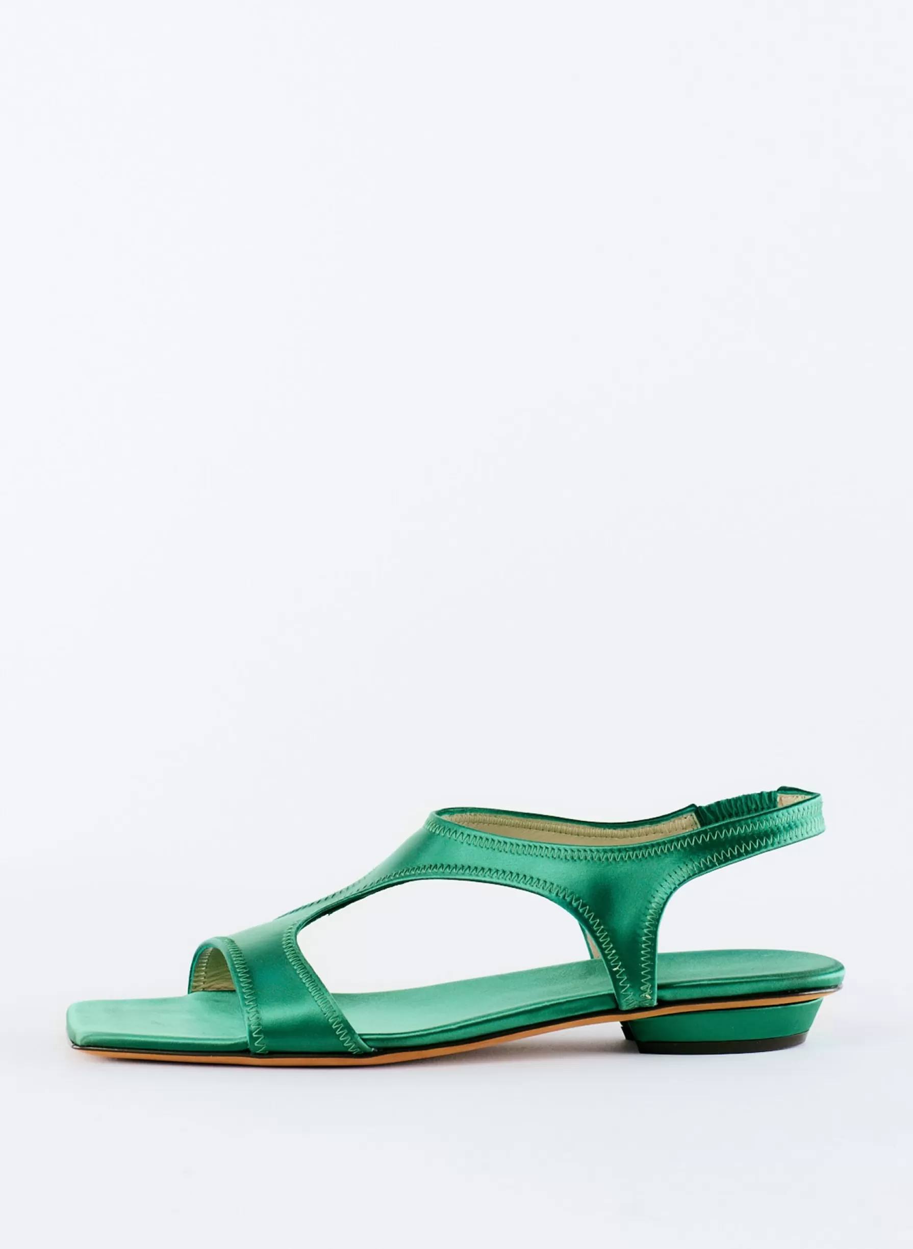 Tibi Rubin Satin Sandal Green Store