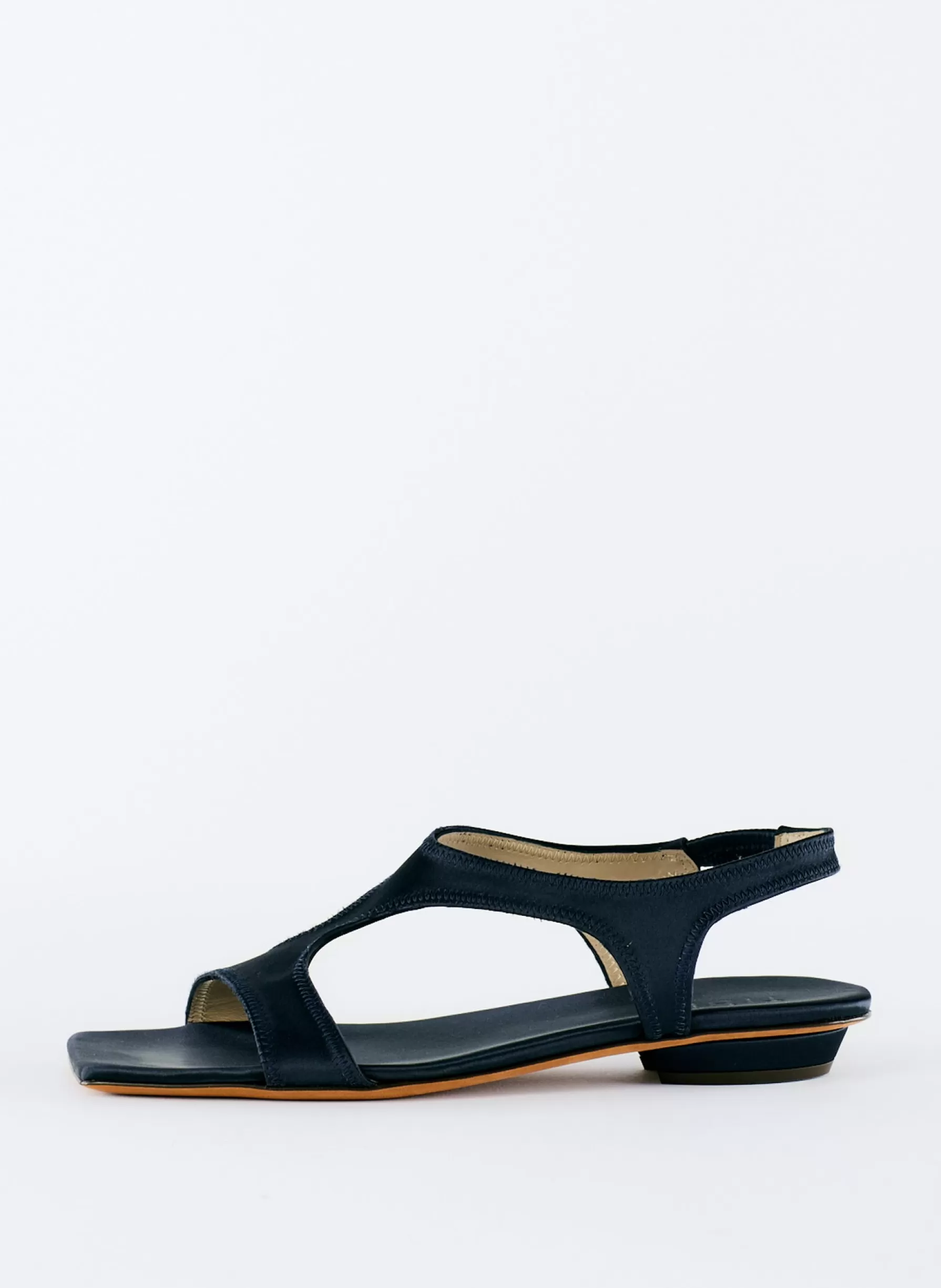 Tibi Rubin Satin Sandal Navy Fashion