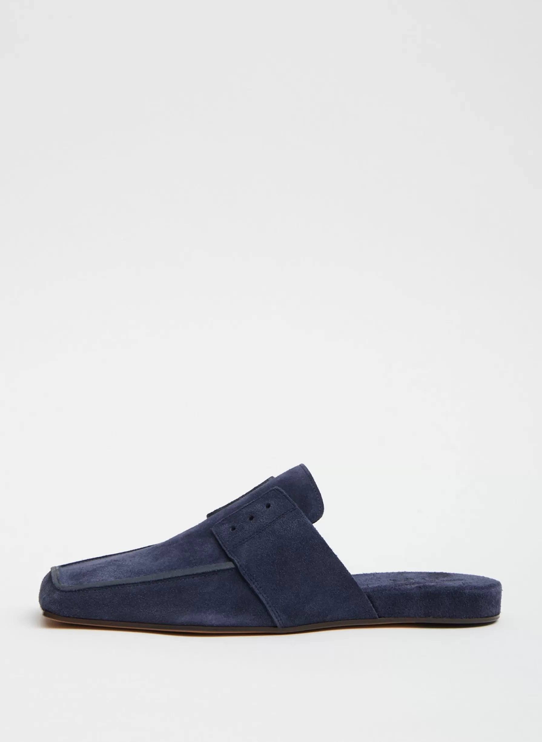 Tibi Suede Granger Slide Navy Cheap