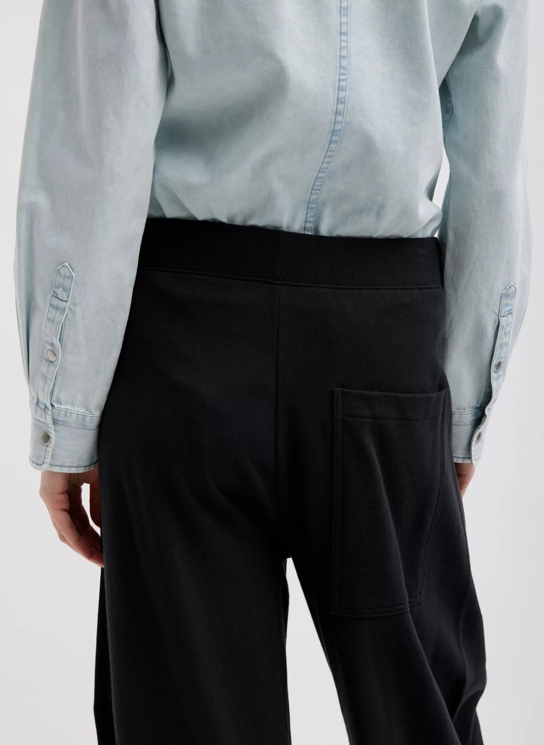 Tibi Summer Sweatshirting Winslow Pant Black Discount