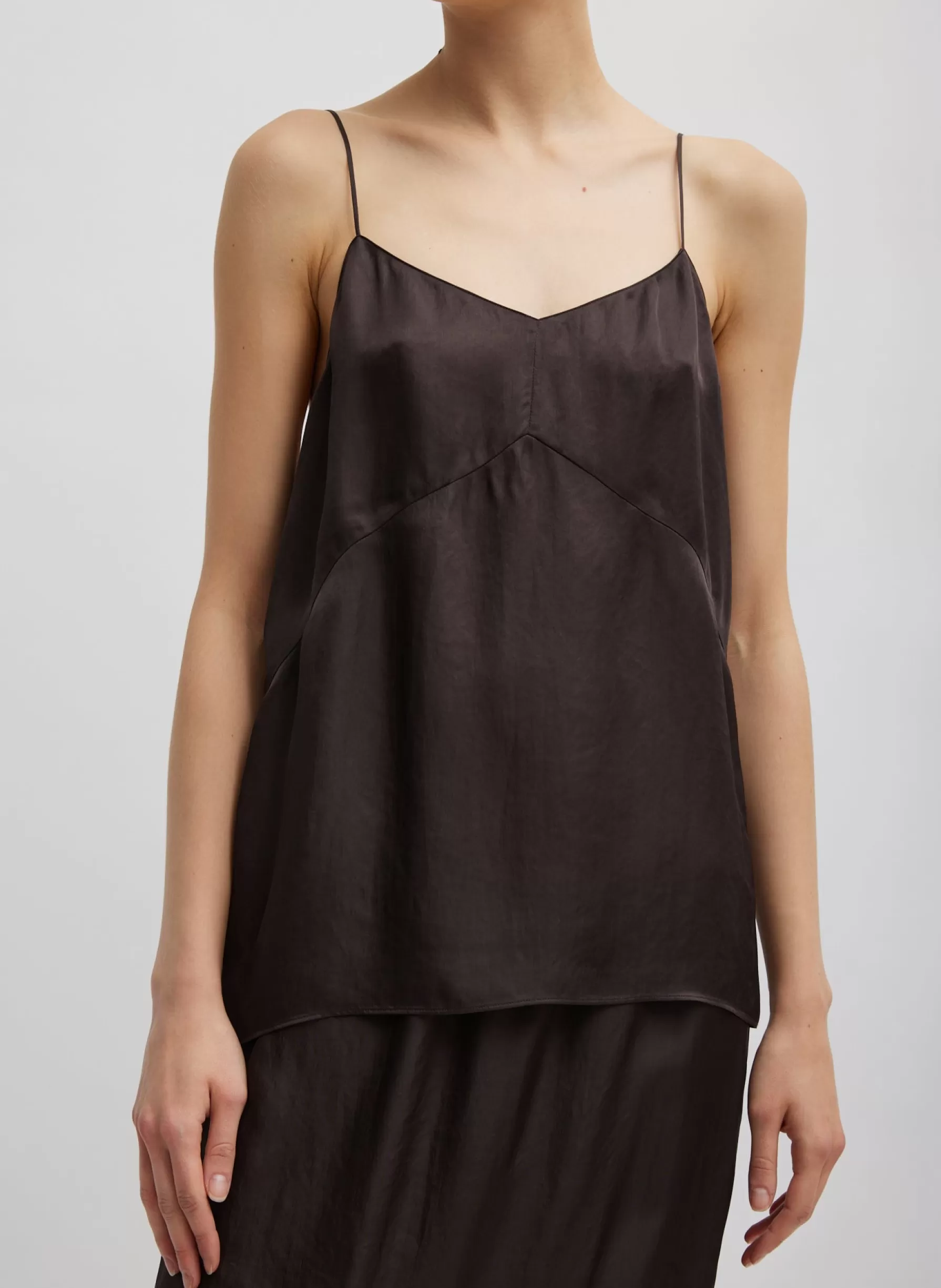 Tibi The Slip Cami Brown Cheap