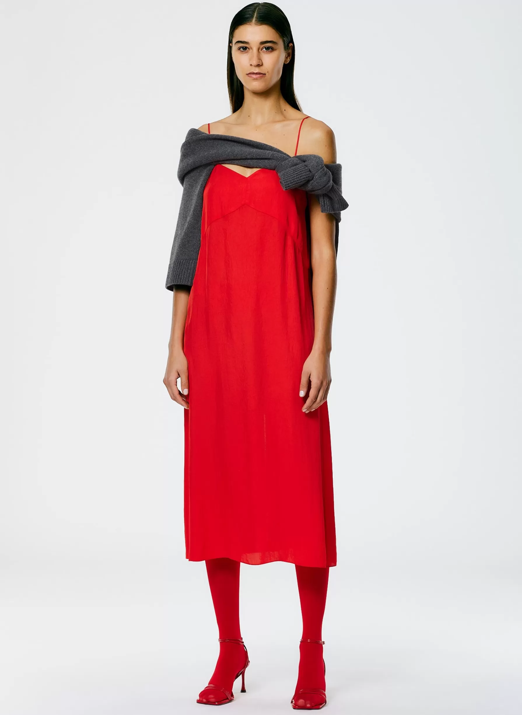 Tibi The Slip Dress Red Sale