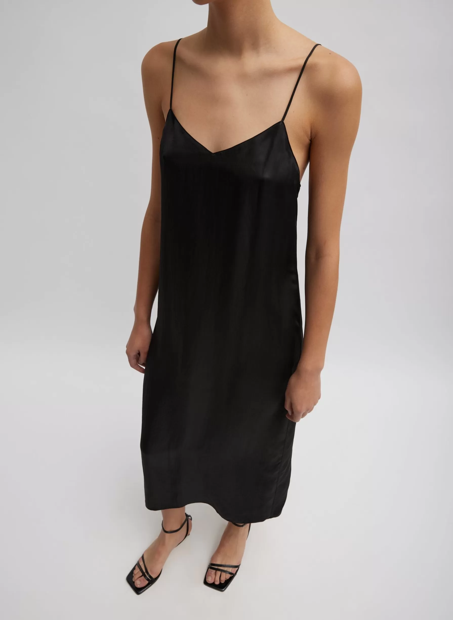 Tibi The Slip Dress Black Clearance