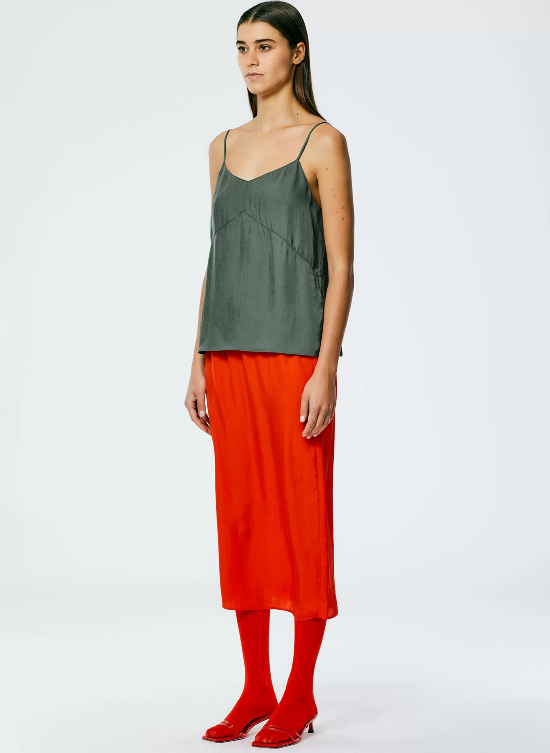 Tibi The Slip Skirt Red Shop