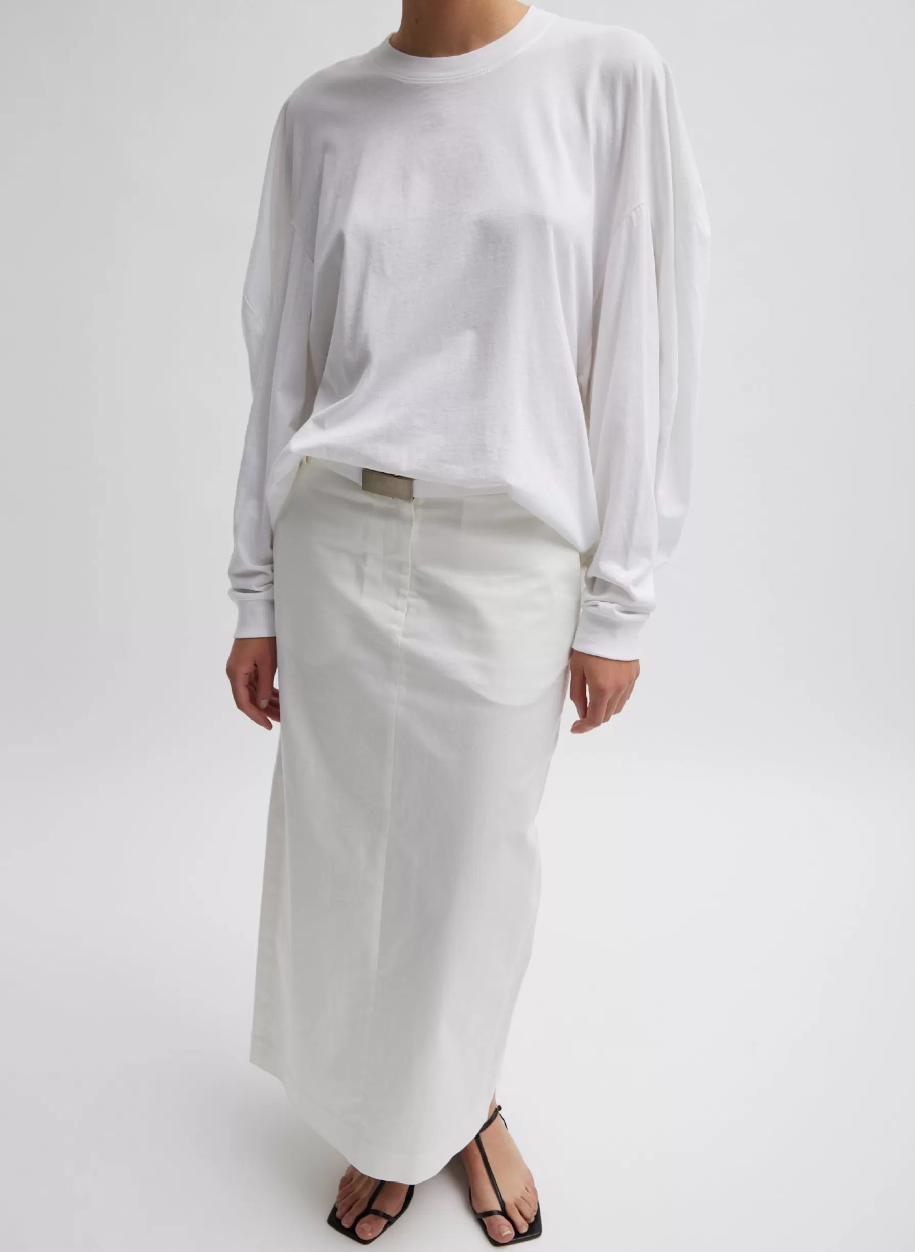 Tibi Tobian Webbing Belt White Best